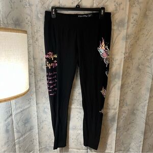 Woman’s Beautiful Disaster Graphic Print Leggings CC